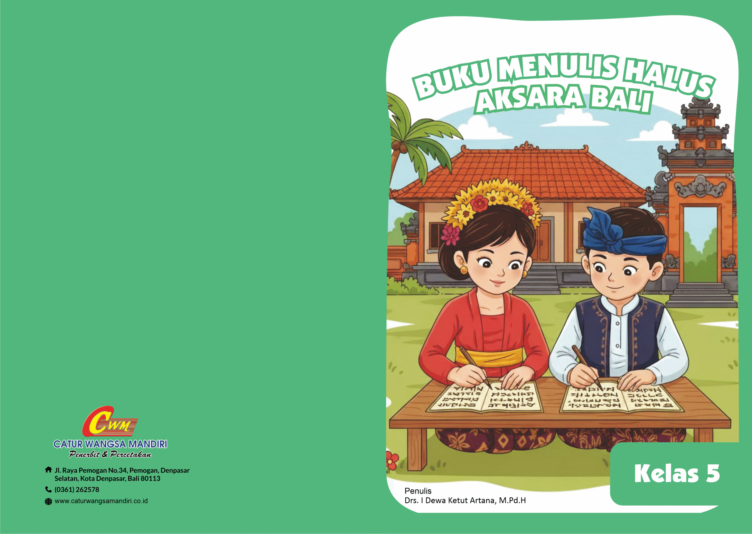 Buku Menulis Halus Aksara Bali untuk SD/MI Kelas 5