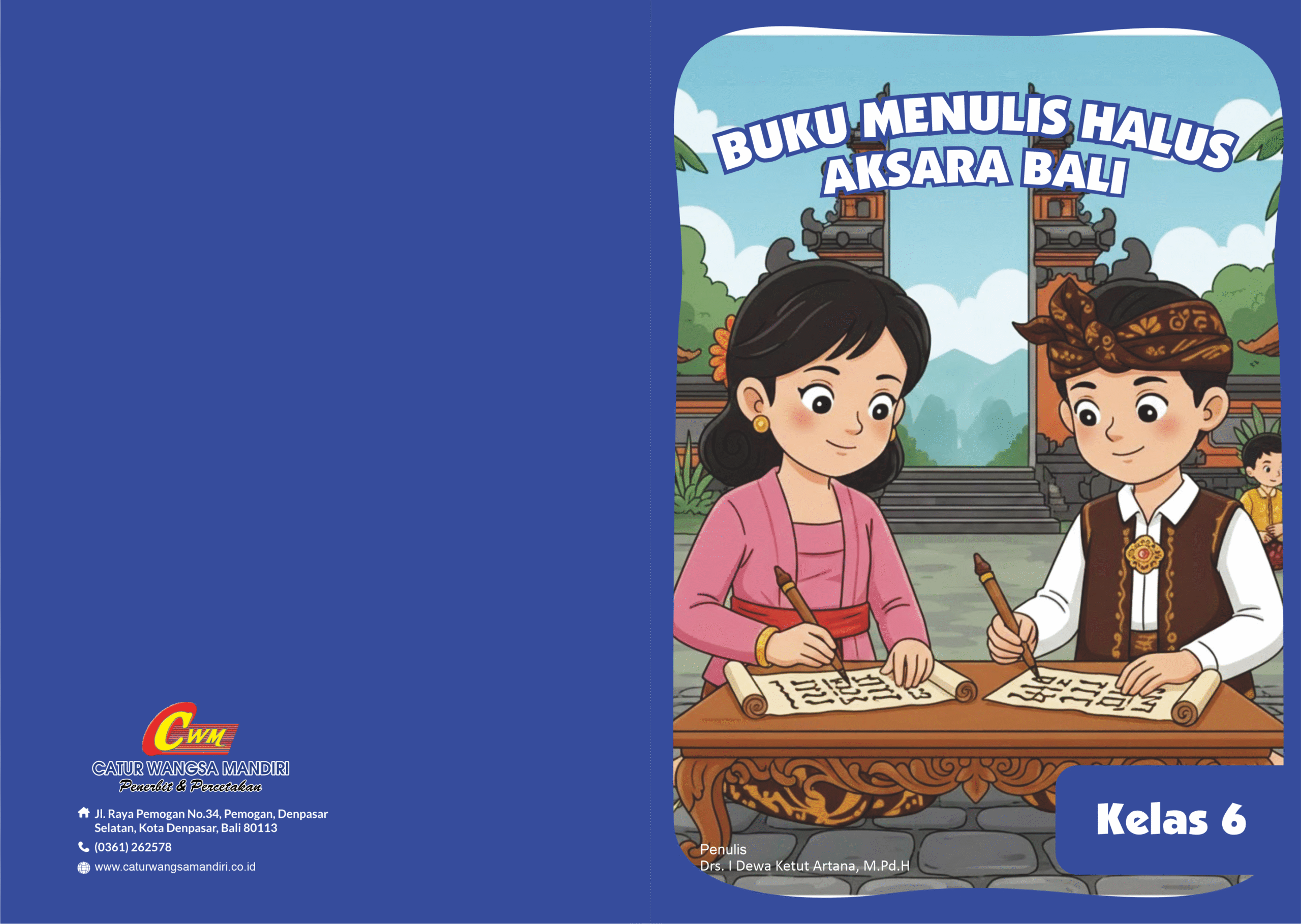 Buku Menulis Halus Aksara Bali untuk SD/MI Kelas 6